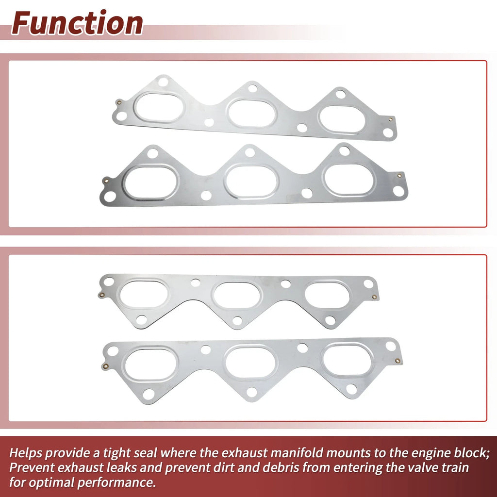 2X Exhaust Manifold Header Gasket for Hyundai Santa Fe (2003–2006) No. 2852139800