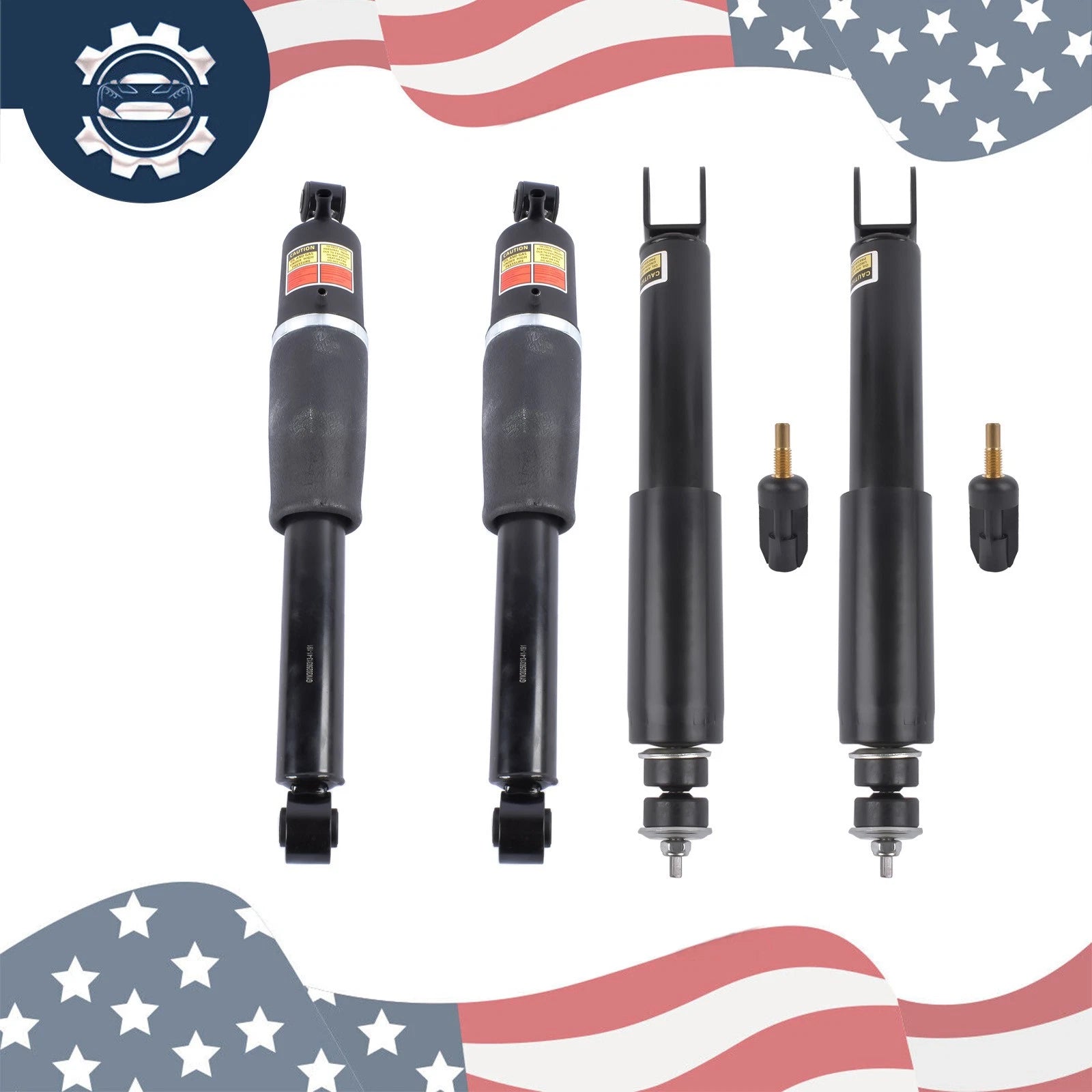 4X Rear Front Air Suspension Shocks Set 22400056 for GMC Yukon XL 1500 (2000–2006)