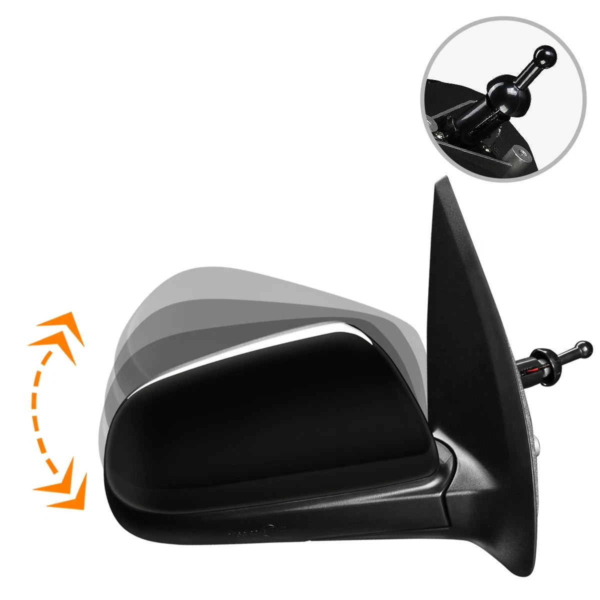 Right Side Door Mirror for Chevy Aveo (2007–2011) OE Style Manual Adjust