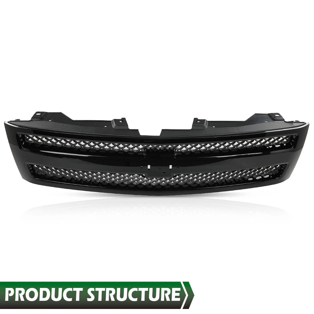 Front Bumper Mesh Grille Insert for Chevrolet Silverado 1500 (2007–2013)