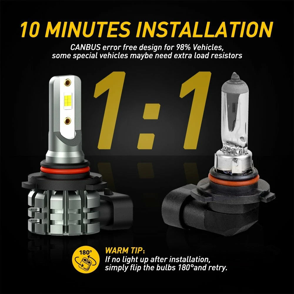 AUXITO HB4 9006 LED Fog Light Bulb 6000K Super Bright 4000LM for