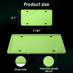 Silicone License Plate Frame for Nissan (2017-2021) 2-Pack Luminous Green