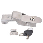 Sliding Door Latch Clip Lockable Stainless Steel with 2 Keys for