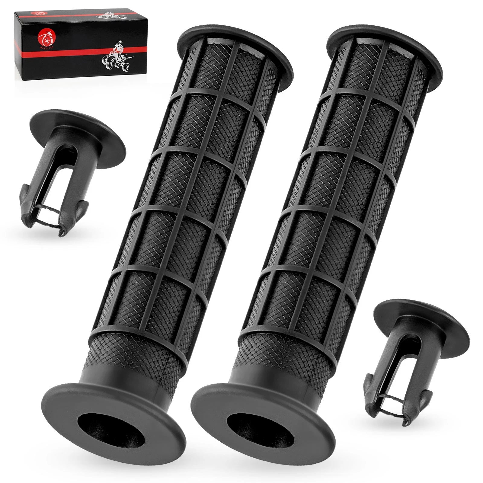 2X Handlebar Grips w/ End Guard for Honda TRX250X (2009–2024)