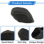 1pc Gear Shift Knob Cover for Toyota RAV4 (2019–2024) Black Beige Faux Leather