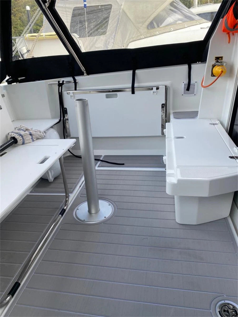 Swim Platform Cockpit Pad for Jeanneau Merry Fisher 795 (2021) - EVA Teak Flooring