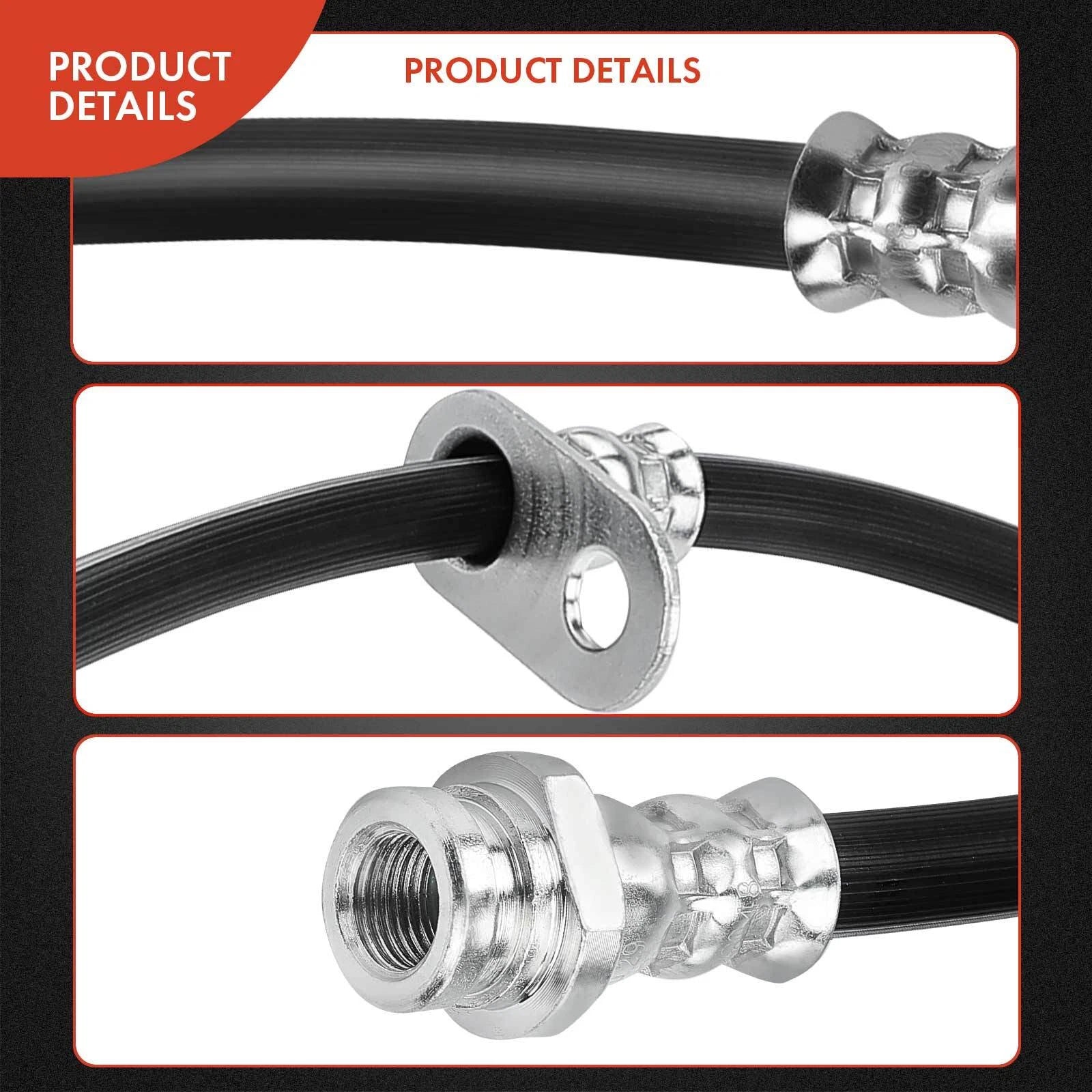 2X Rear Brake Hydraulic Hose for Ford Edge Lincoln MKX (2007–2010)