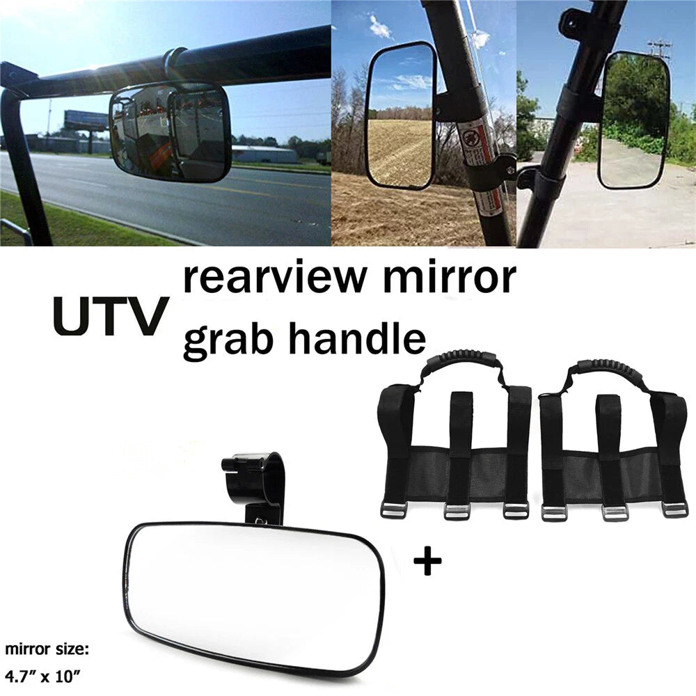 UTV Rear View Convex Mirror Grab Handle 1.75" for Polaris RZR XP 1000, 900