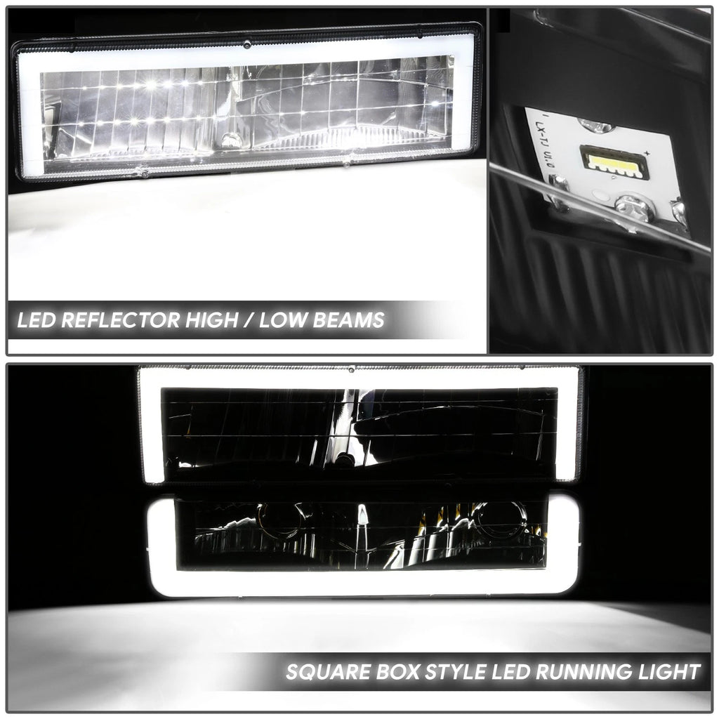 LED Headlight & Signal + Amber Corner Lamp for Chevy C/K 1500-3500 (1988–1993)
