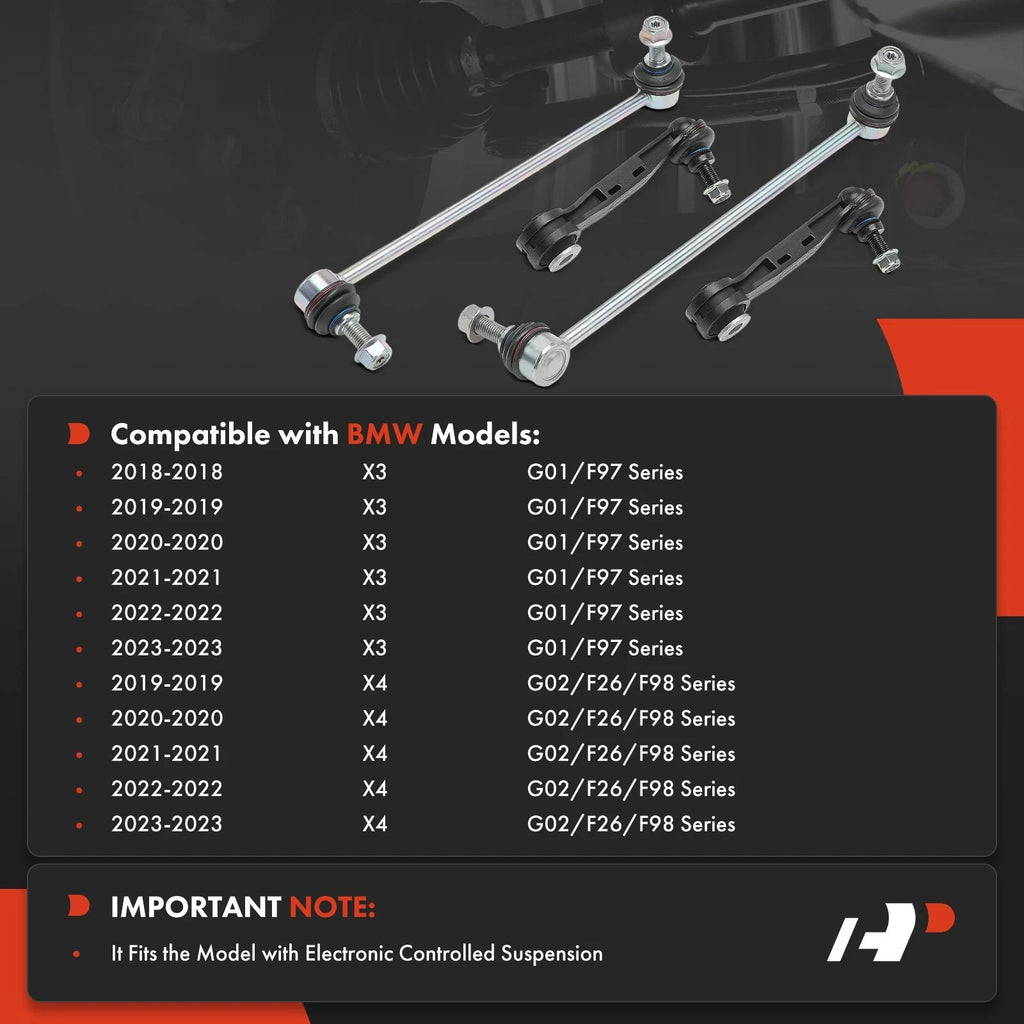 Set of 4 Sway Bar Links for BMW X3 X4 (2018–2023)