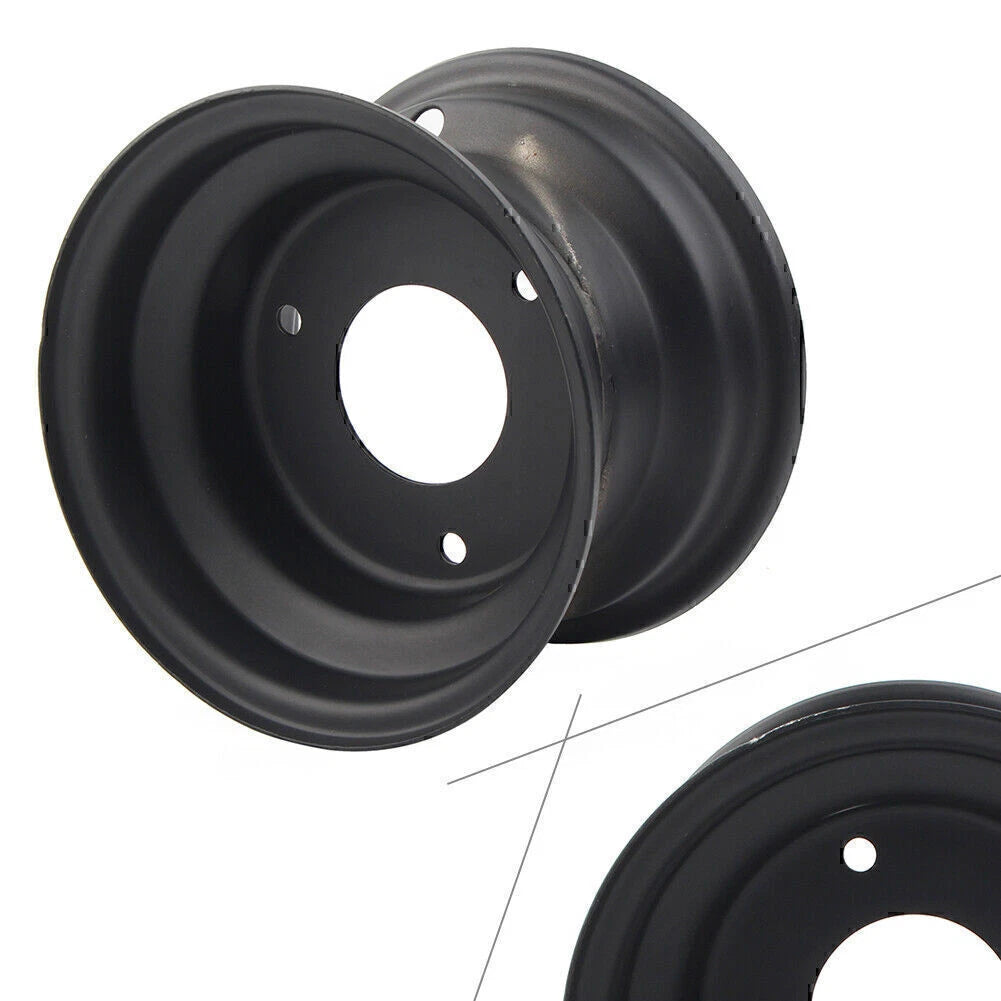 6" Black Steel Rim for Go Kart Off-Road Dirt Pit Bike (Most Models)