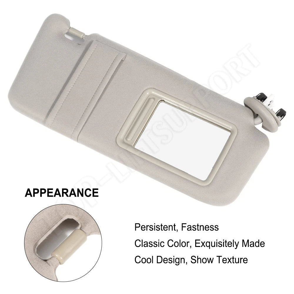 Right Sun Visor with Vanity Light for Toyota Camry (2007–2011)