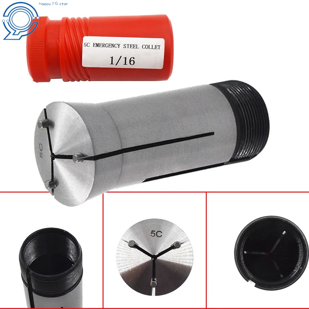 5C Emergency Steel Collet 1/16" for Lathe & Fixtures (Precision)