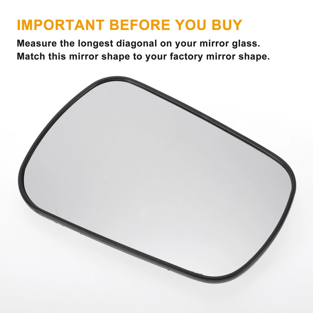 Right Side White Mirror Glass for Ford Fiesta (2002–2005)