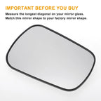 Right Side White Mirror Glass for Ford Fiesta (2002–2005)
