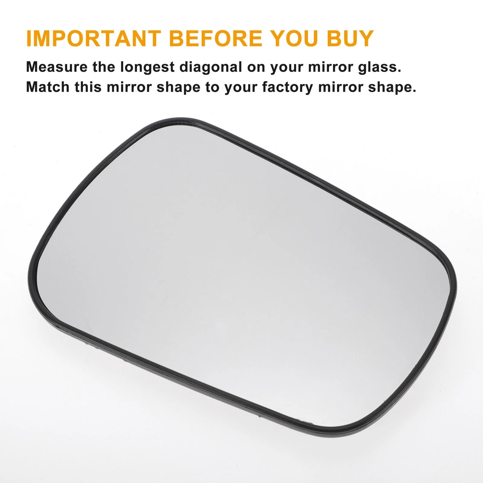 Right Side White Mirror Glass for Ford Fiesta (2002–2005)