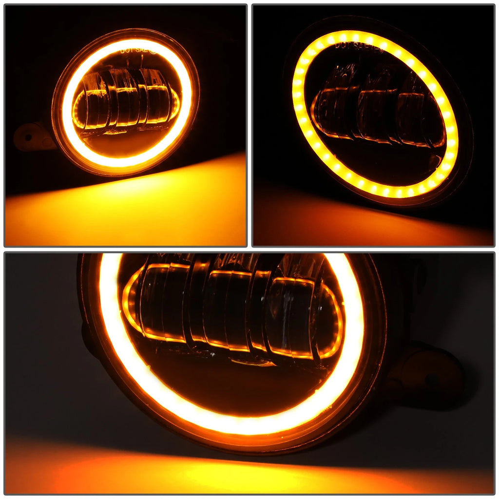 LED Halo DRL Projector Turn Signal Fog Lights for Jeep Wrangler JK (2007–2018)