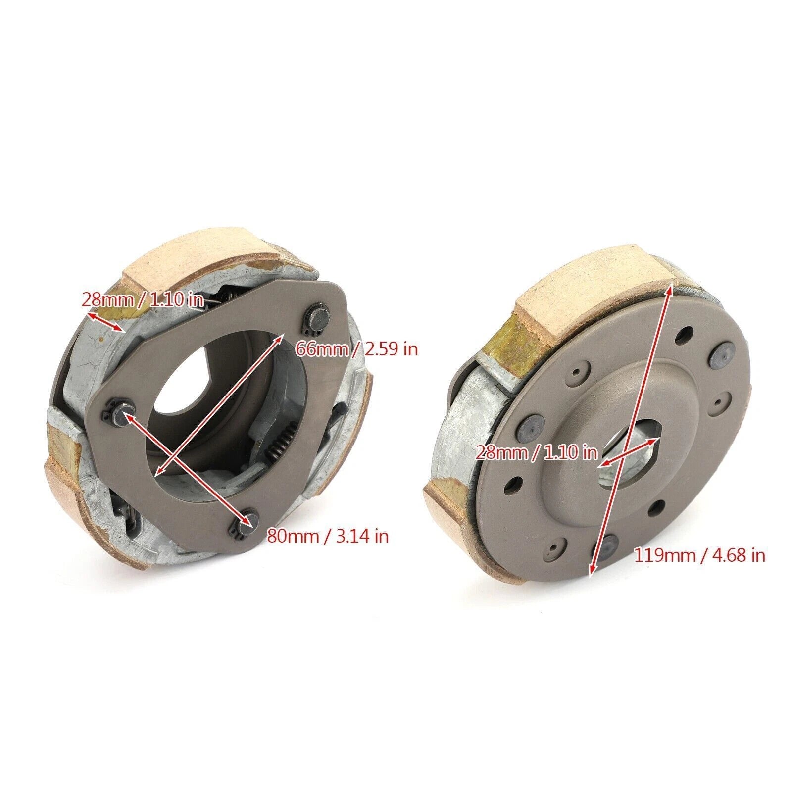 Complete Clutch Shoes Weight Set & Spring for Honda PCX 125/150 (2009–2018)