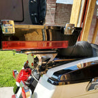 Black Razor Trunk Pack with Backrest for Harley Touring (1997–2013)