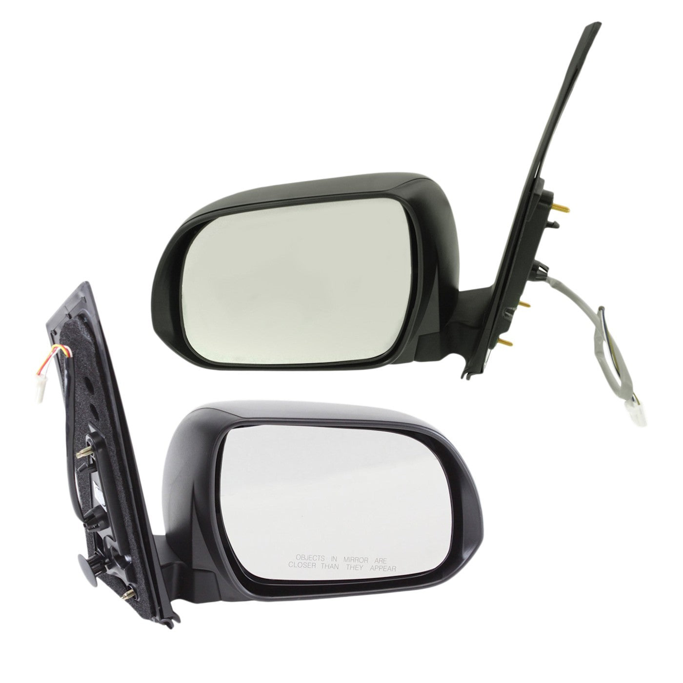 Set of 2 Power Textured Side View Mirrors for Toyota Sienna
