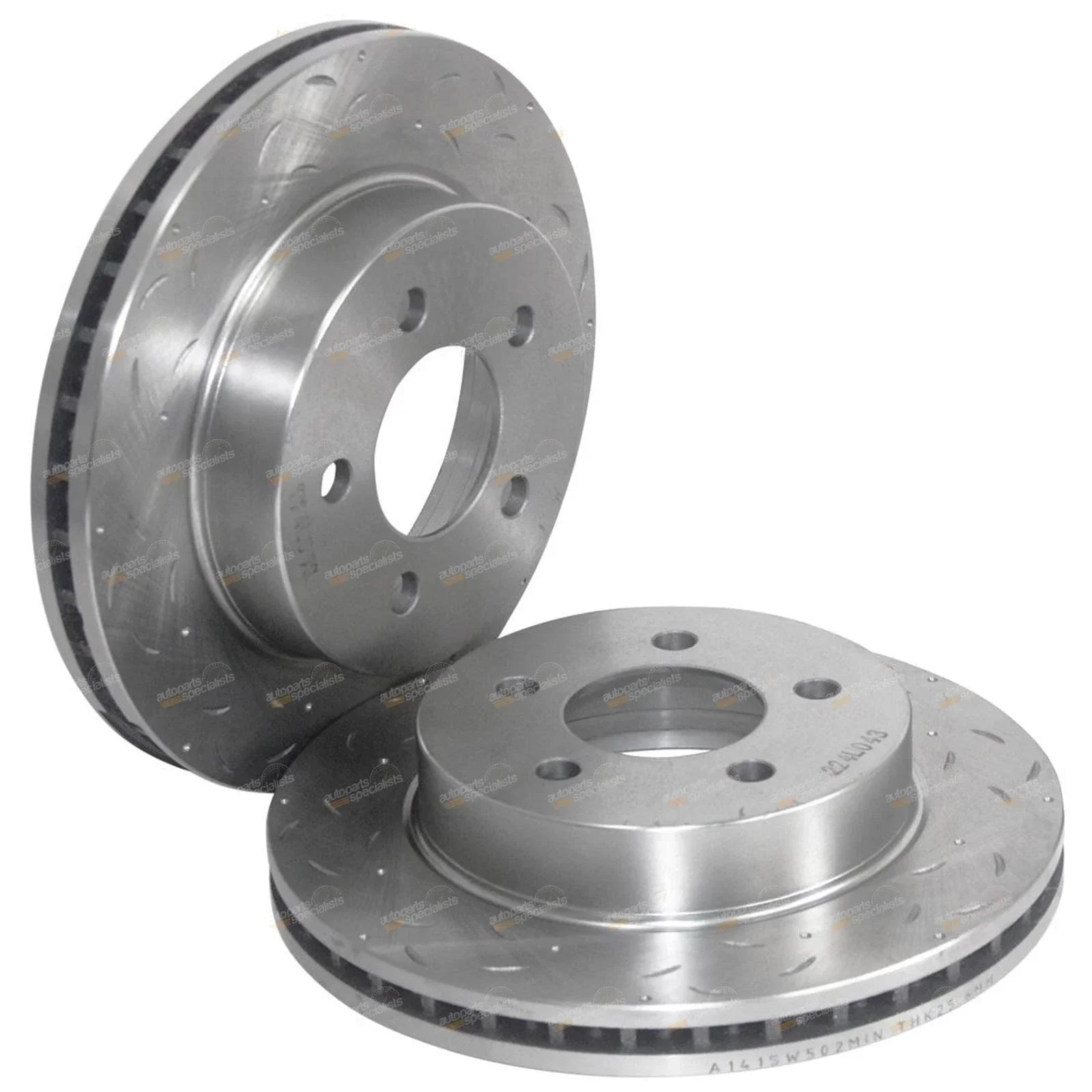 Front Drilled Slotted Disc Rotors & Brake Pads Falcon AU 2 AU 3(2000-2002)