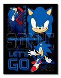 Sonic Let’s Go Sega Tin Metal Sign #2822 for Man Cave Garage Decor (12.5" x 16")