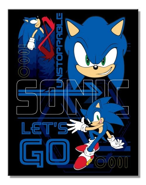 Sonic Let’s Go Sega Tin Metal Sign #2822 for Man Cave Garage Decor (12.5" x 16")