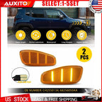 Amber Lens LED Front Fender Side Marker Lights for Jeep Renegade (2015–2023)