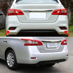 2X Red Bumper Reflector Set for Nissan Sentra (2013–2018)
