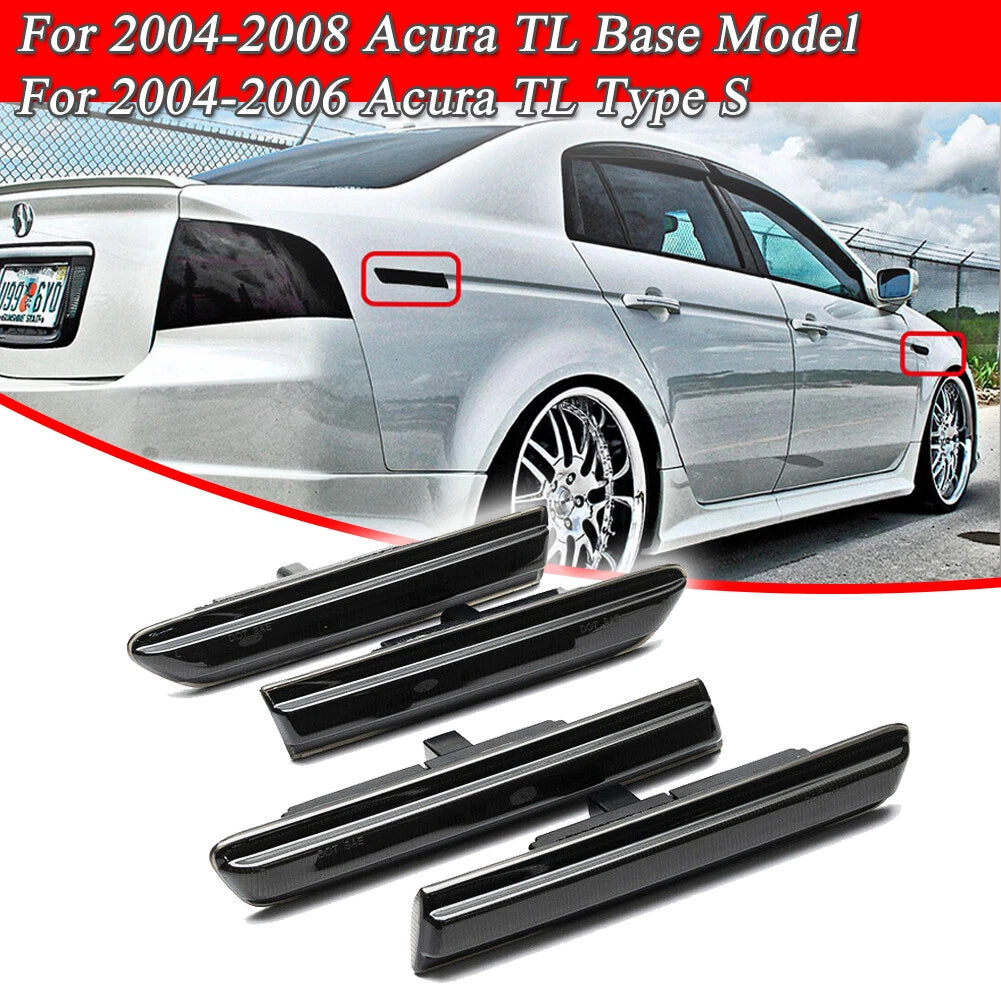 Smoked Lens LED Fender Side Marker Lights for Acura TL (2004–2008)