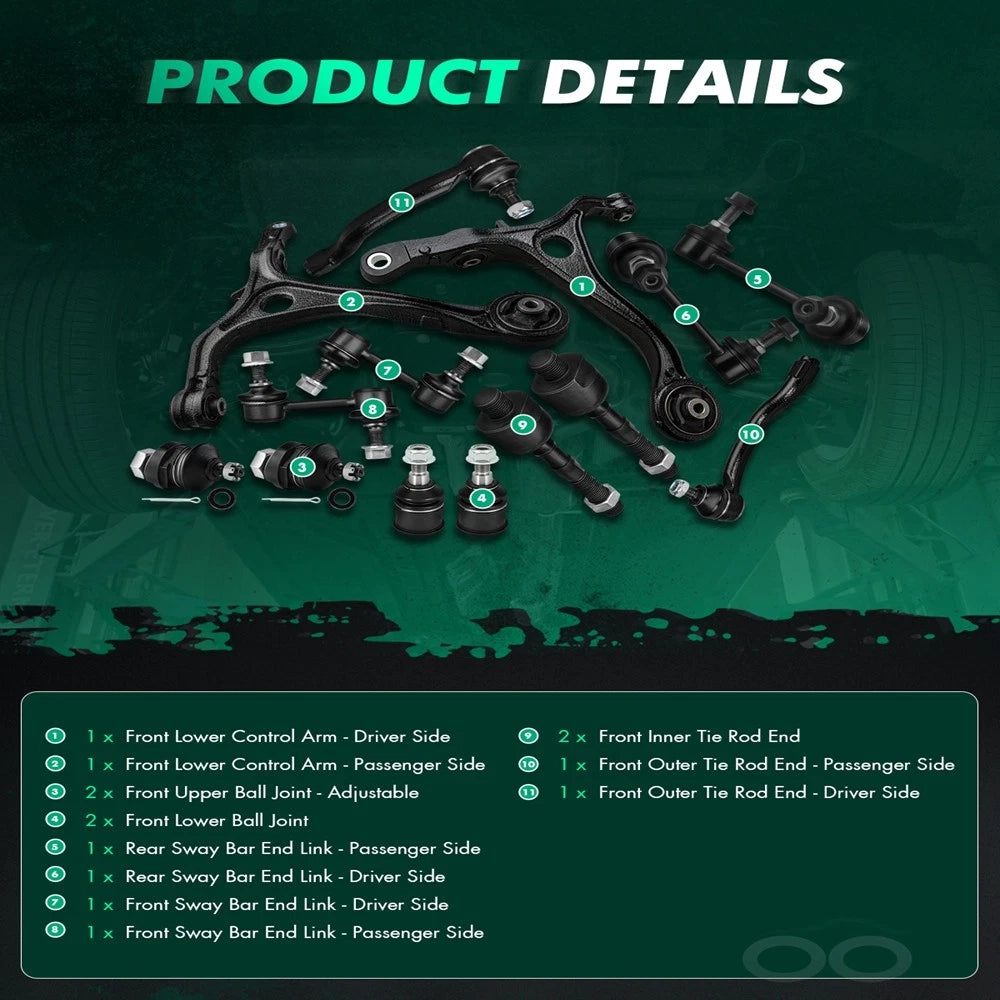 Front Lower Control Arm w/ Ball Joints Suspension Kit for Acura TL (2004–2006)