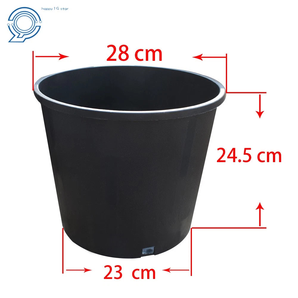 Set of 10 Black Thermoformed Nursery Pots for Plants (3 Gallon)