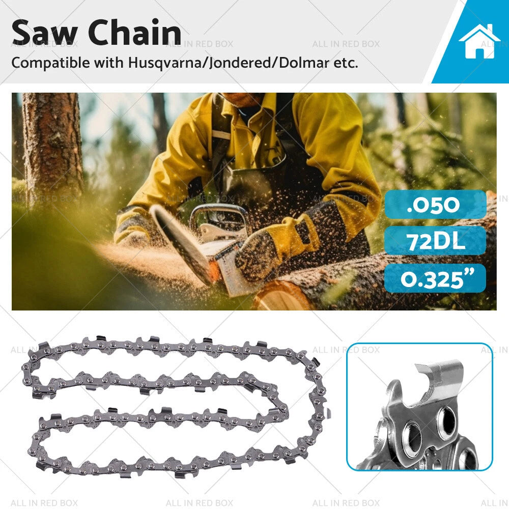 Semi Chisel Chainsaw Chain 325 .050 72DL for Husqvarna Jondered Makita