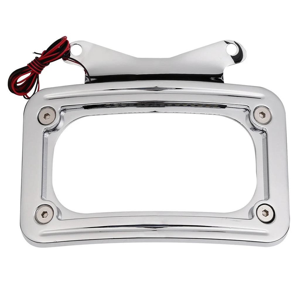 Curved License Plate Frame LED Light for Harley Road King (2017–2023)