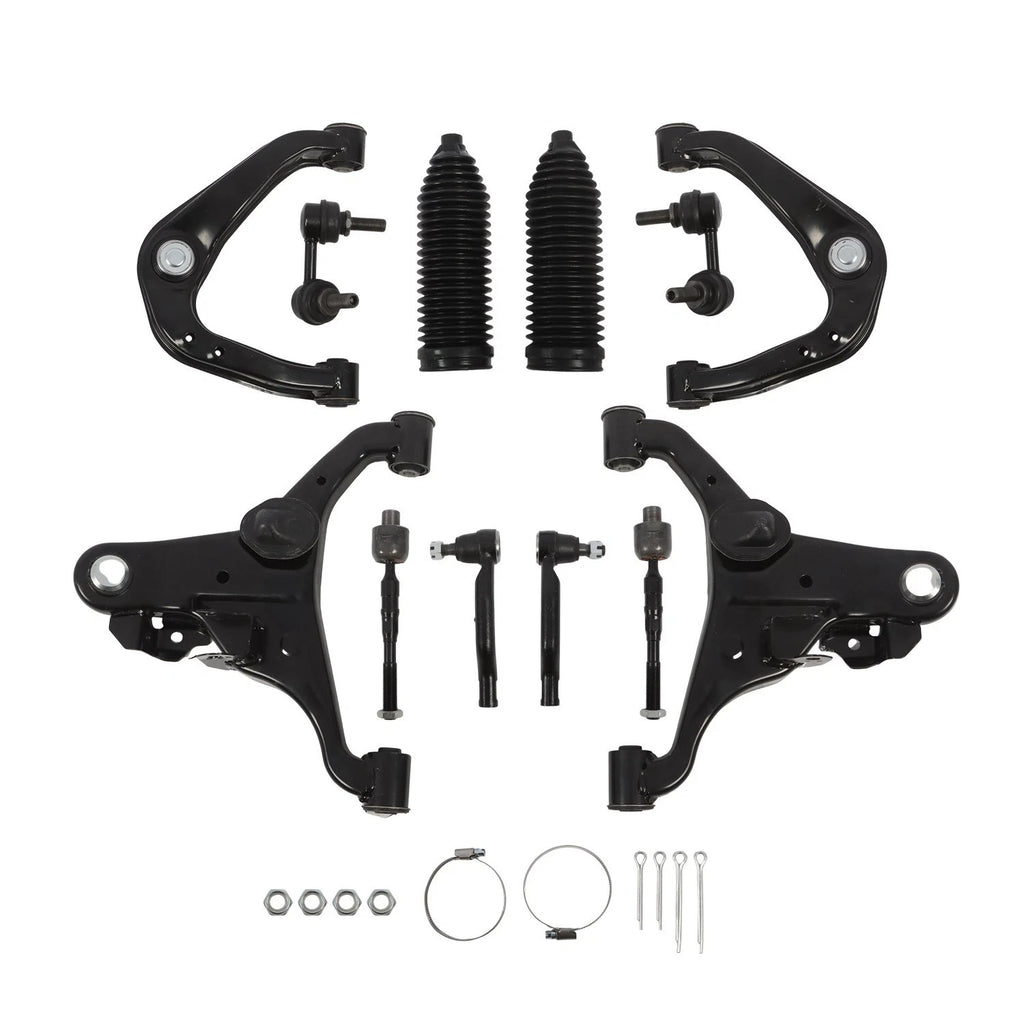 Set of 2 Front Upper Lower Control Arm Tie Rod End for Nissan Frontier Xterra (2005–2018)