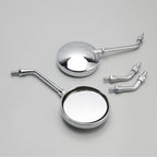 Set of 2 Chrome Round Mirrors 10MM for Honda (Universal)