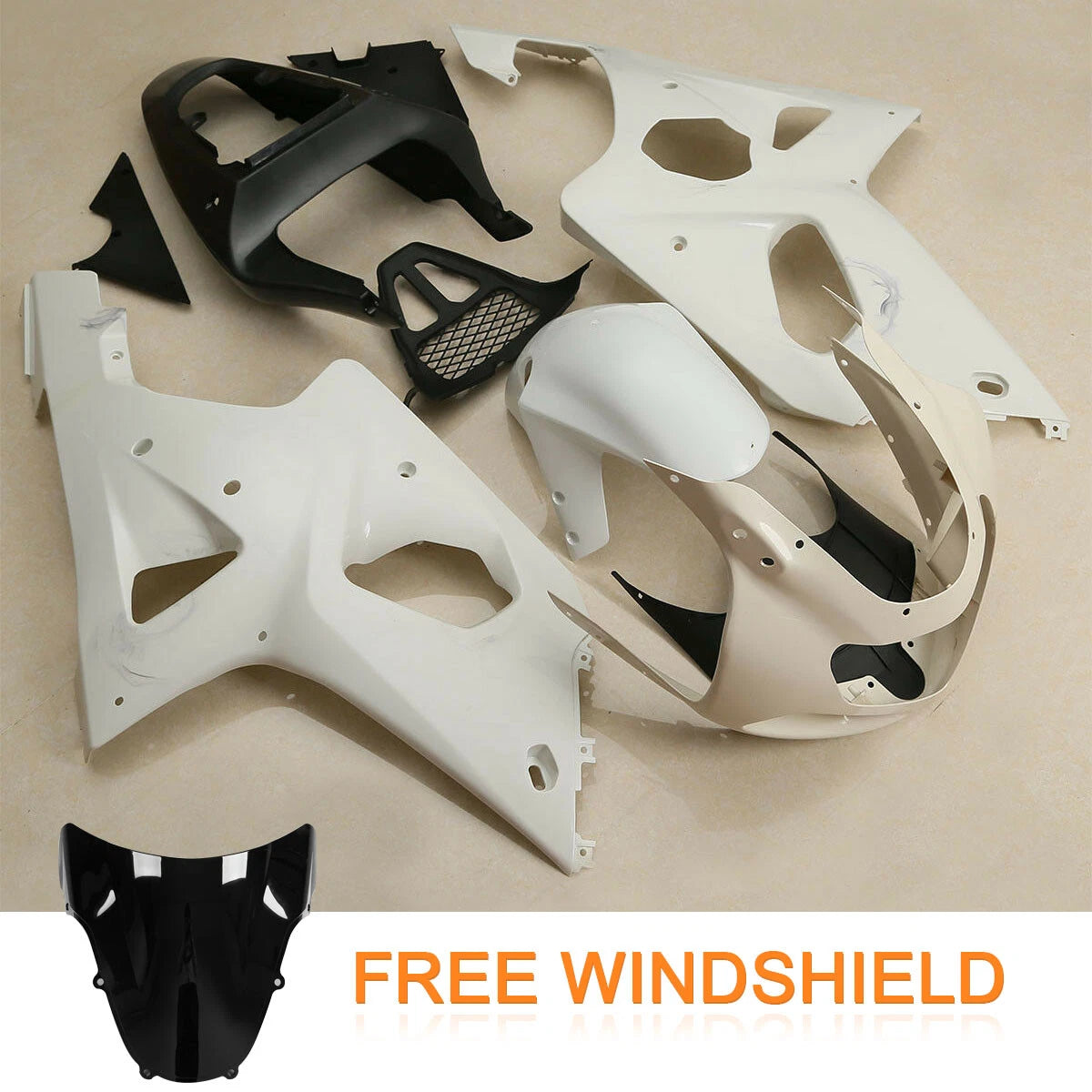 Injection Unpainted ABS Fairing Bodywork Kit for Suzuki GSXR1000 (2000–2002)