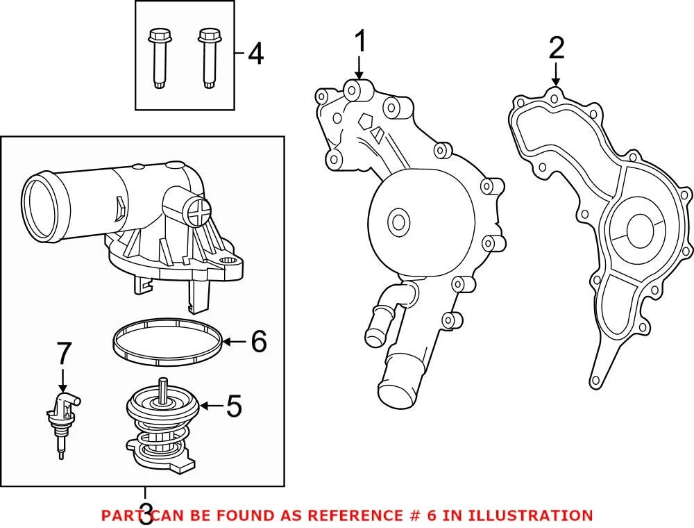 OEM Engine Coolant Thermostat Seal for Dodge Jeep 3.6 V6 (2011–2023)
