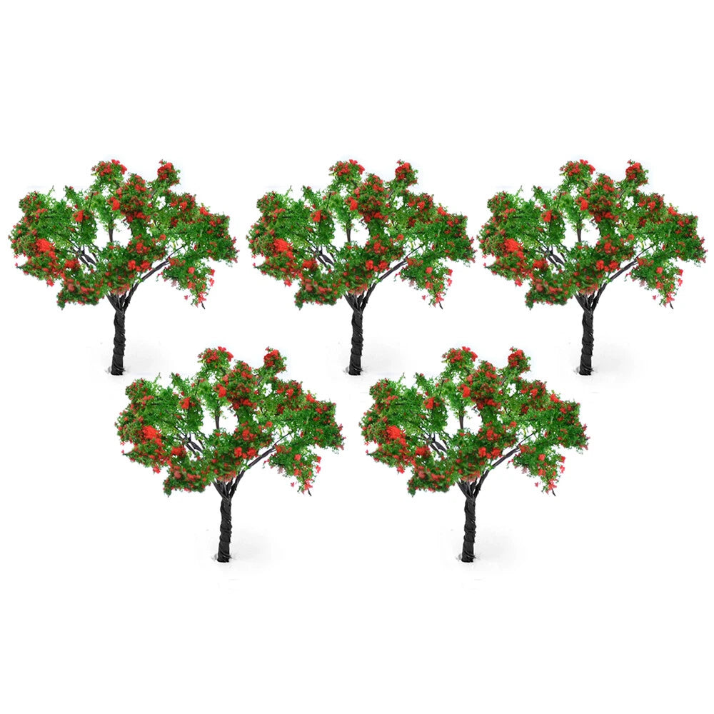 20x Flower Model Tree Miniature Garden Plants for HO OO Scale (6.5cm)