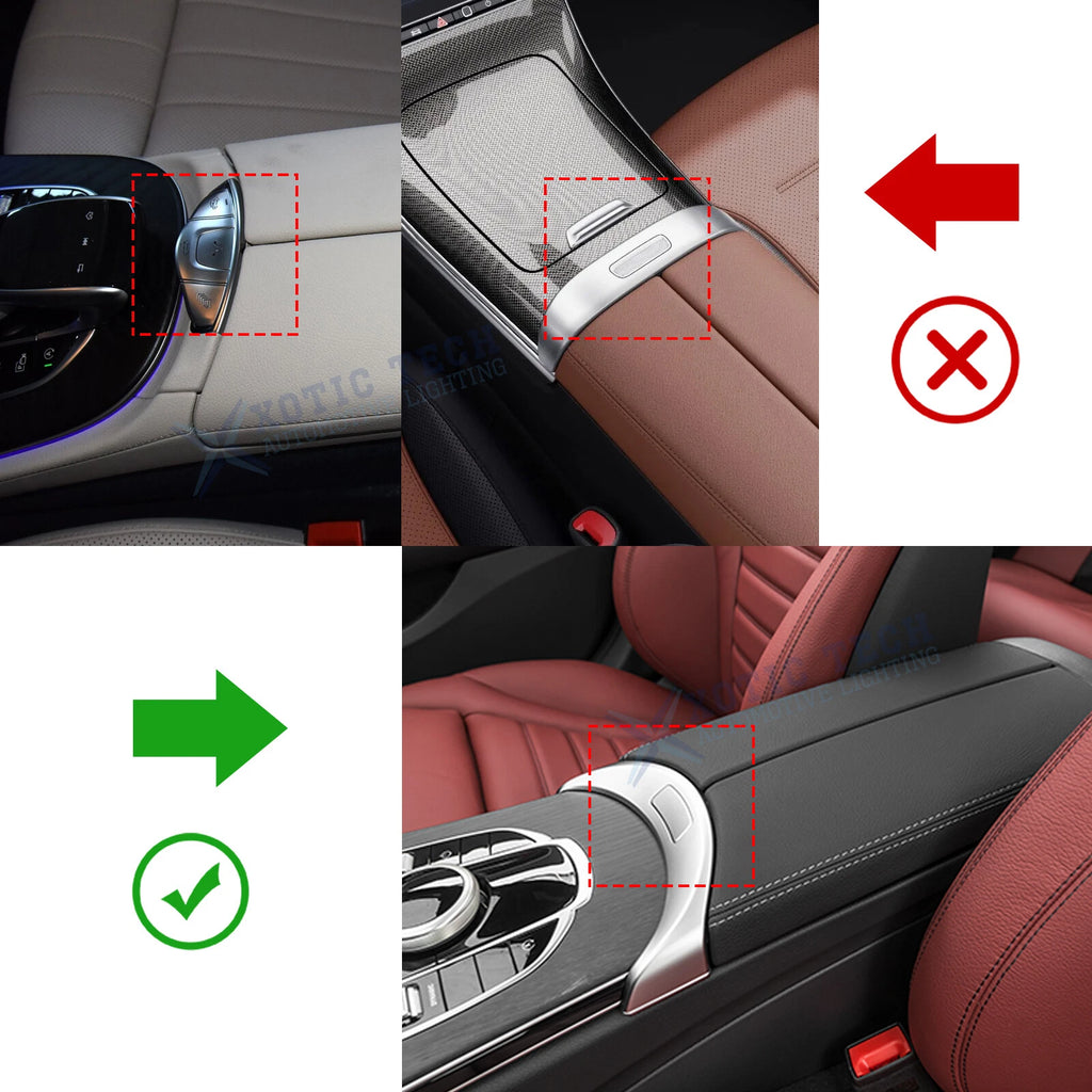 Storage Box Release Button Cover for Mercedes-Benz C-Class & GLC (2015-2022)