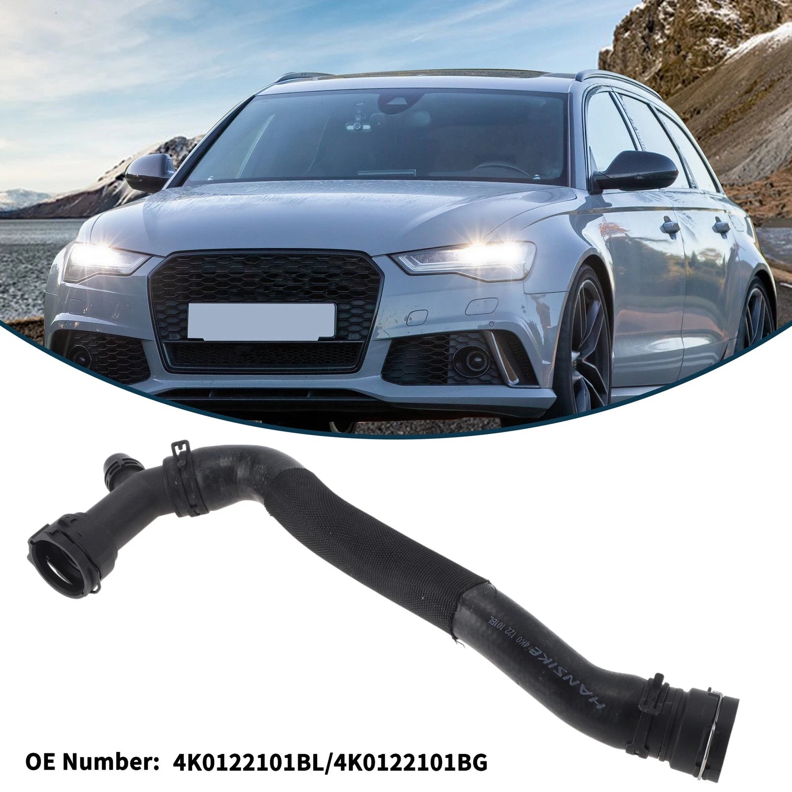 Radiator Hose for Audi A6 Quattro (2019–2025) No. 4K0122101BL Rubber