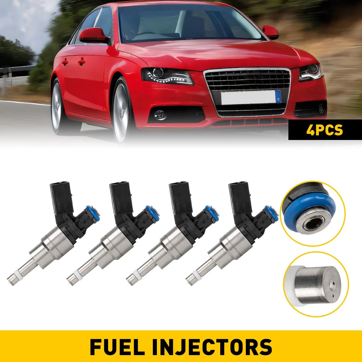 4X Fuel Injectors for Audi A4 2005-2009, VW Passat GTI 2006-2009 06F906036A