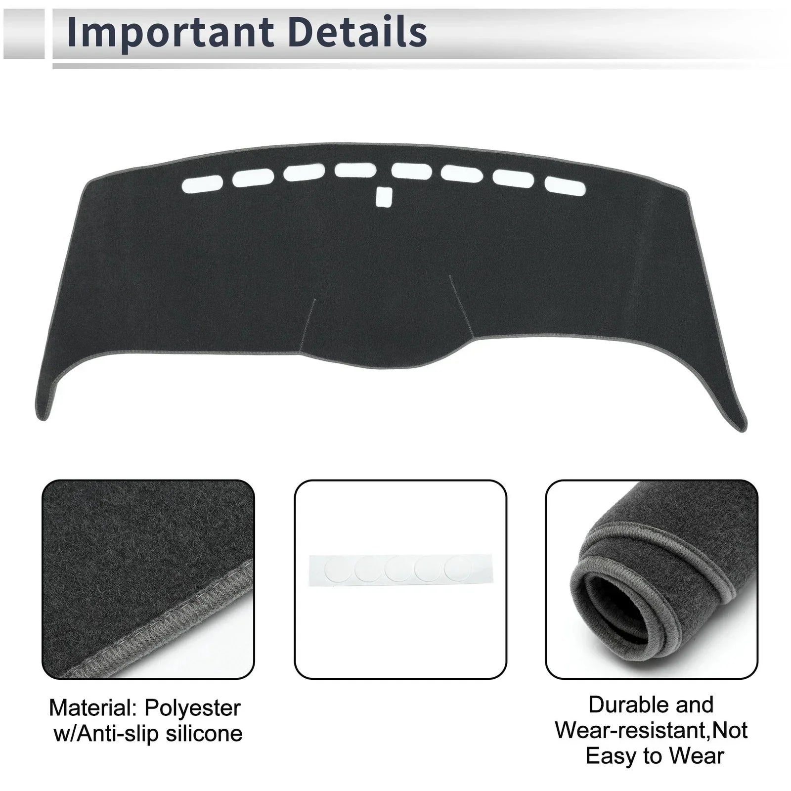 Dashboard Cover Mat for Honda Odyssey RB1 RB2 (2003-2008) Sun Protector Gray