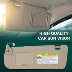 Left Driver Side Sun Visor for Hyundai Sonata (2005–2008) - Beige