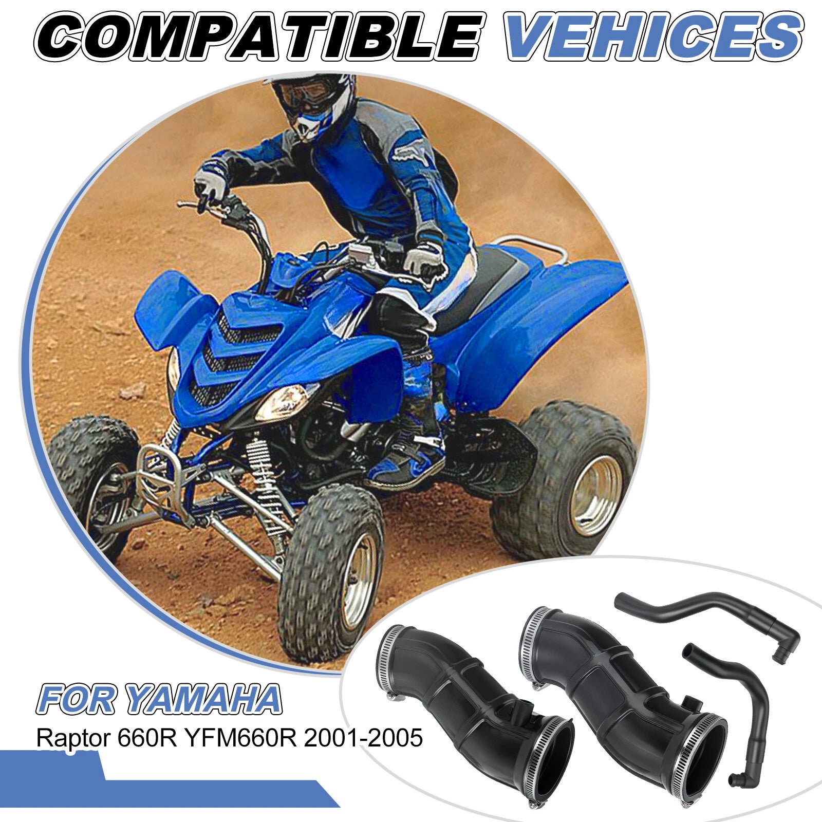 Air Box Intake Tube with Elbow for Yamaha Raptor YFM 660R (2001-2005)