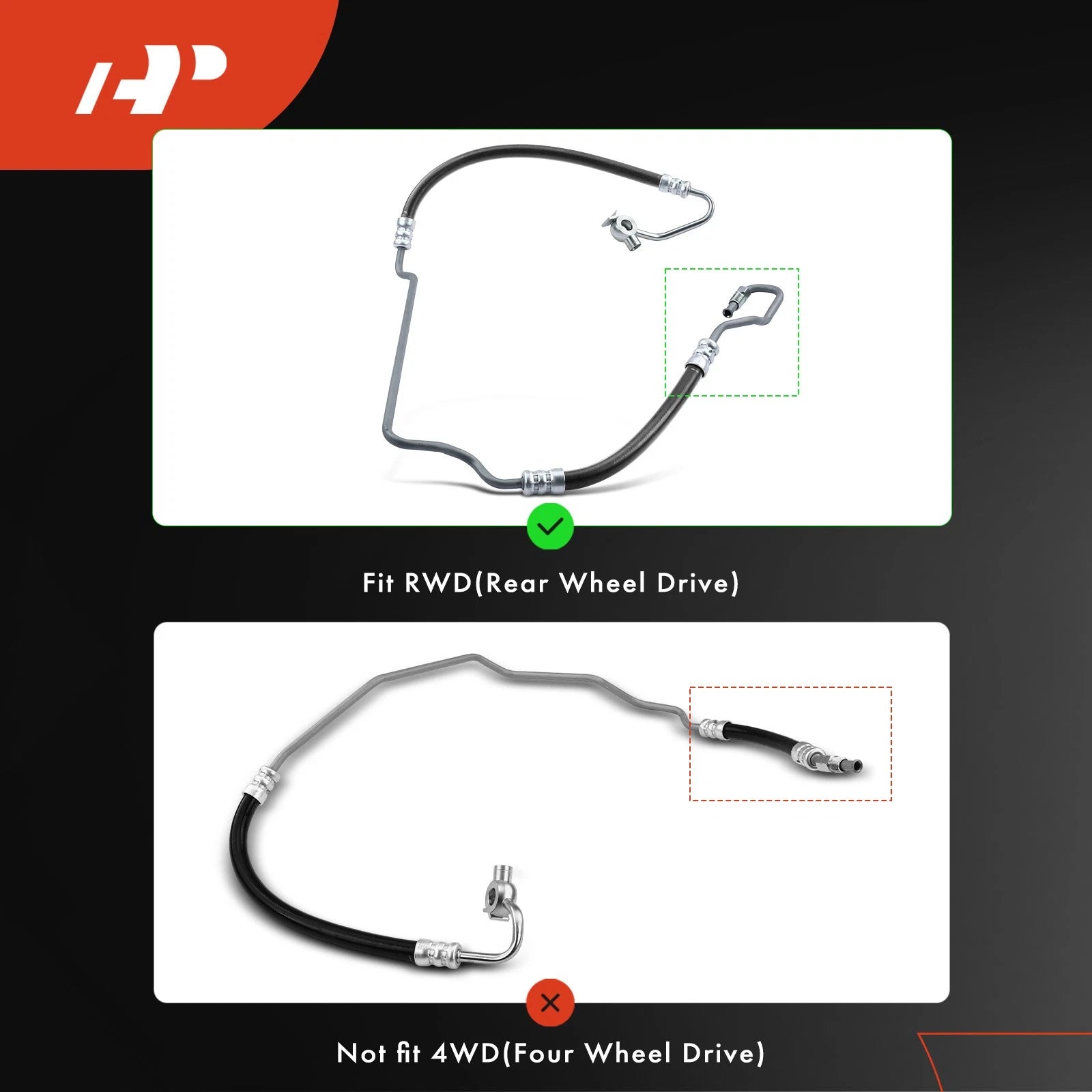 Power Steering Pressure Line Hose Assembly for Toyota Tacoma (2001-2004)