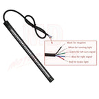 2X 8" 48LED Integrated Brake Stop Turn Signal Tail Light Strip for Motorcycle