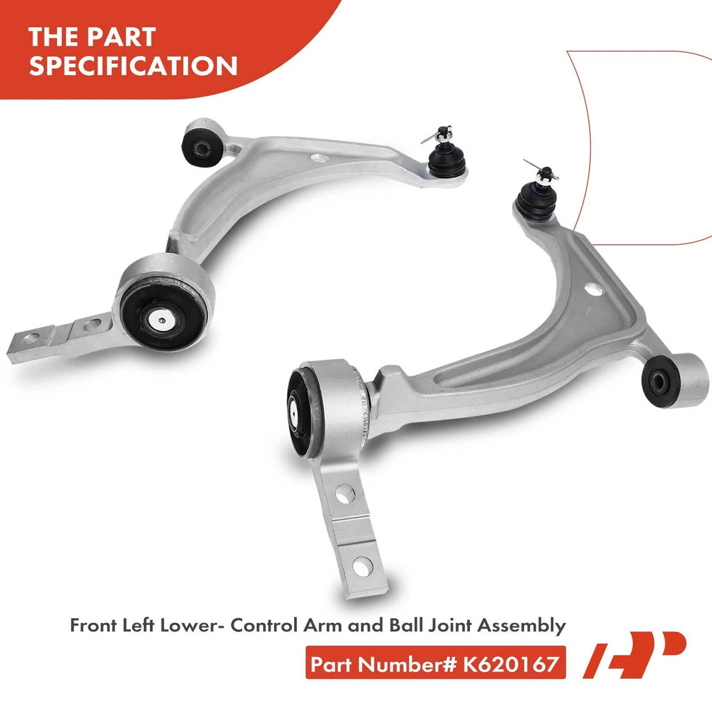 Set of 4 Front Lower Control Arms for Nissan Altima Maxima (2002–2004)