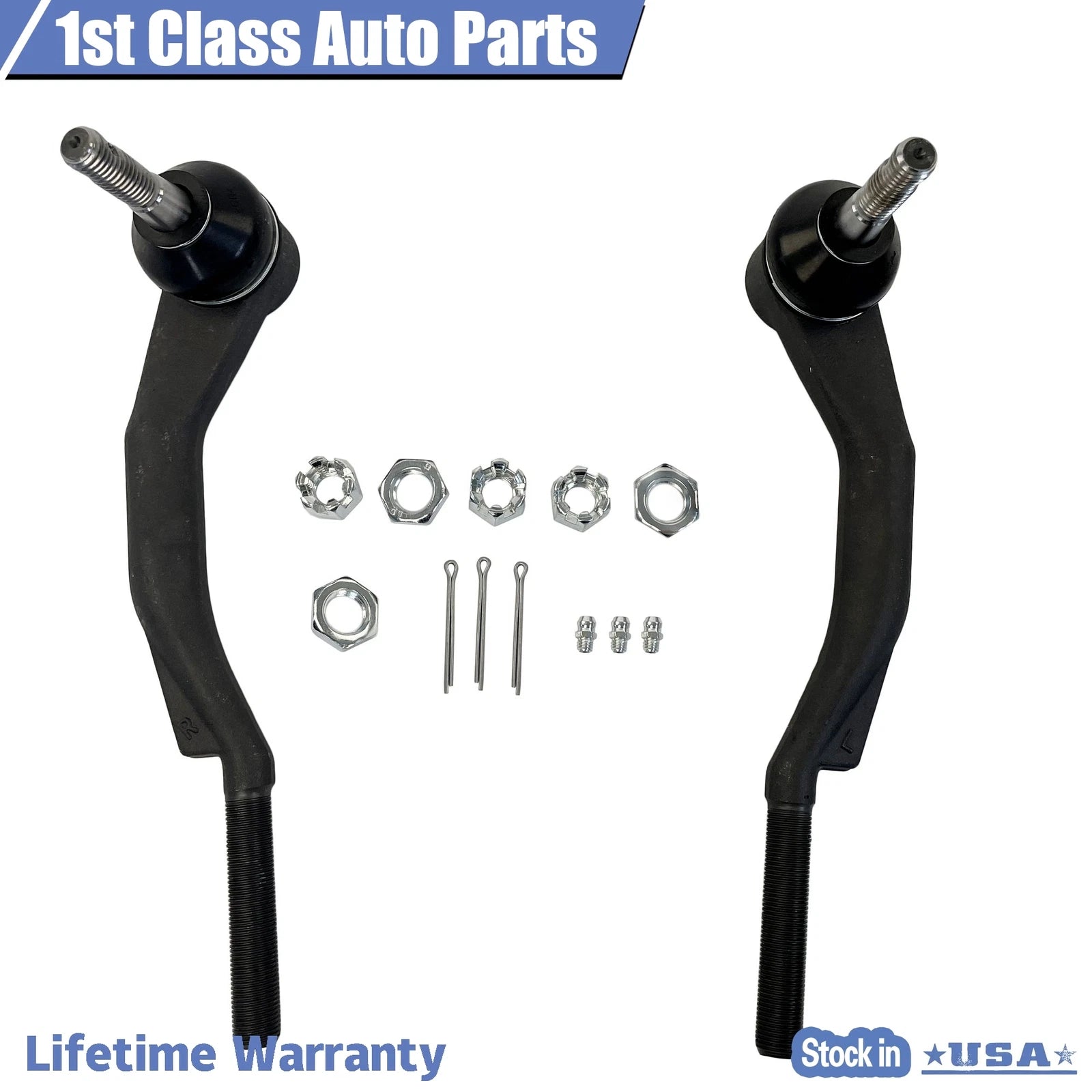 Front Outer Tie Rod Kit for Chevy Trailblazer GMC Envoy Isuzu Ascender (2003–2009)