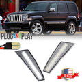 Clear Lens White LED Side Marker Lights for Jeep Liberty (2008–2012)